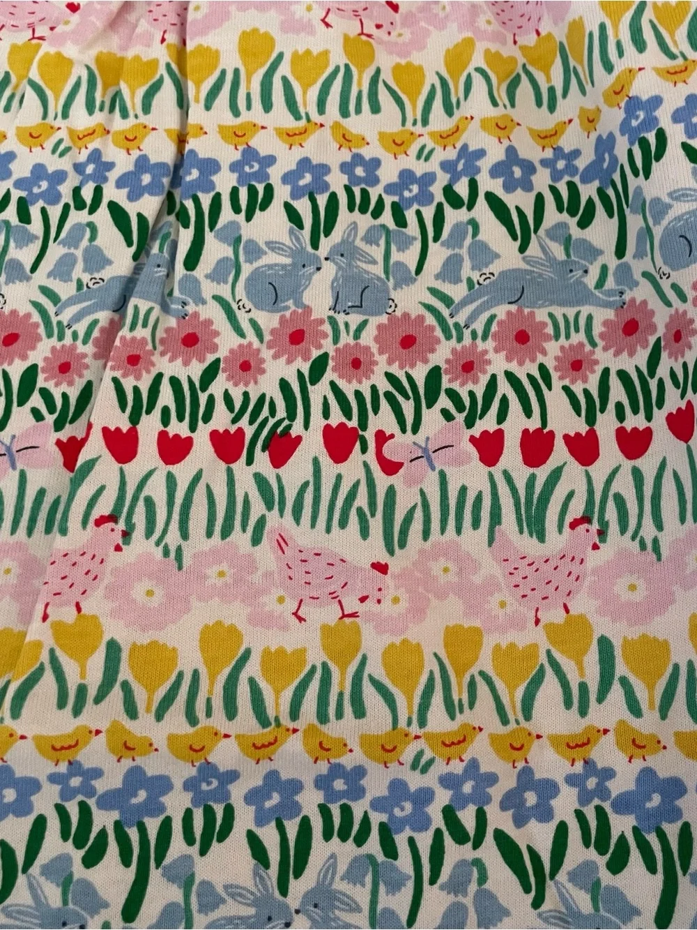 NWT Boden Girls' Floral Stripe Cotton Dress - Pink, Yellow, Blue, Green Animals